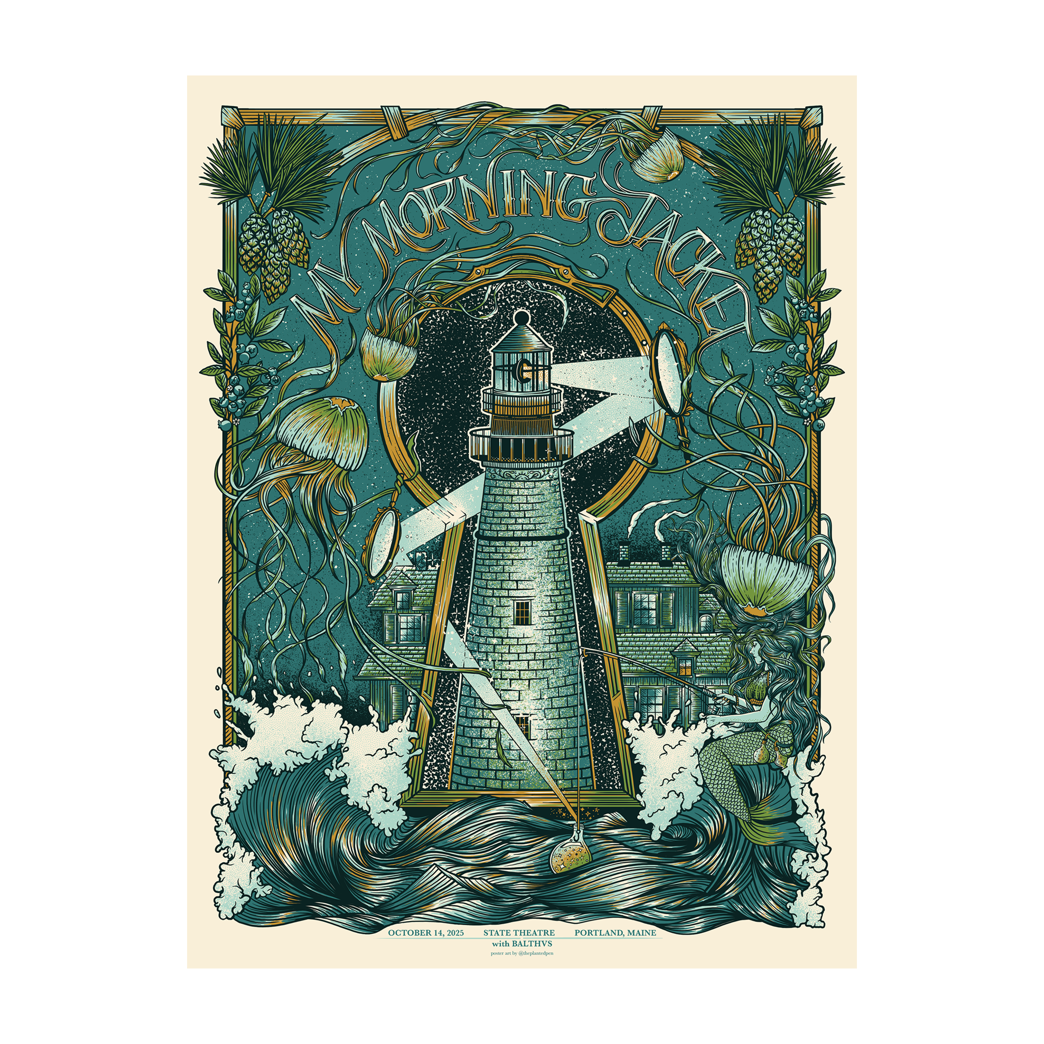10/14/25 Portland ME Show Poster – My Morning Jacket Official Merch