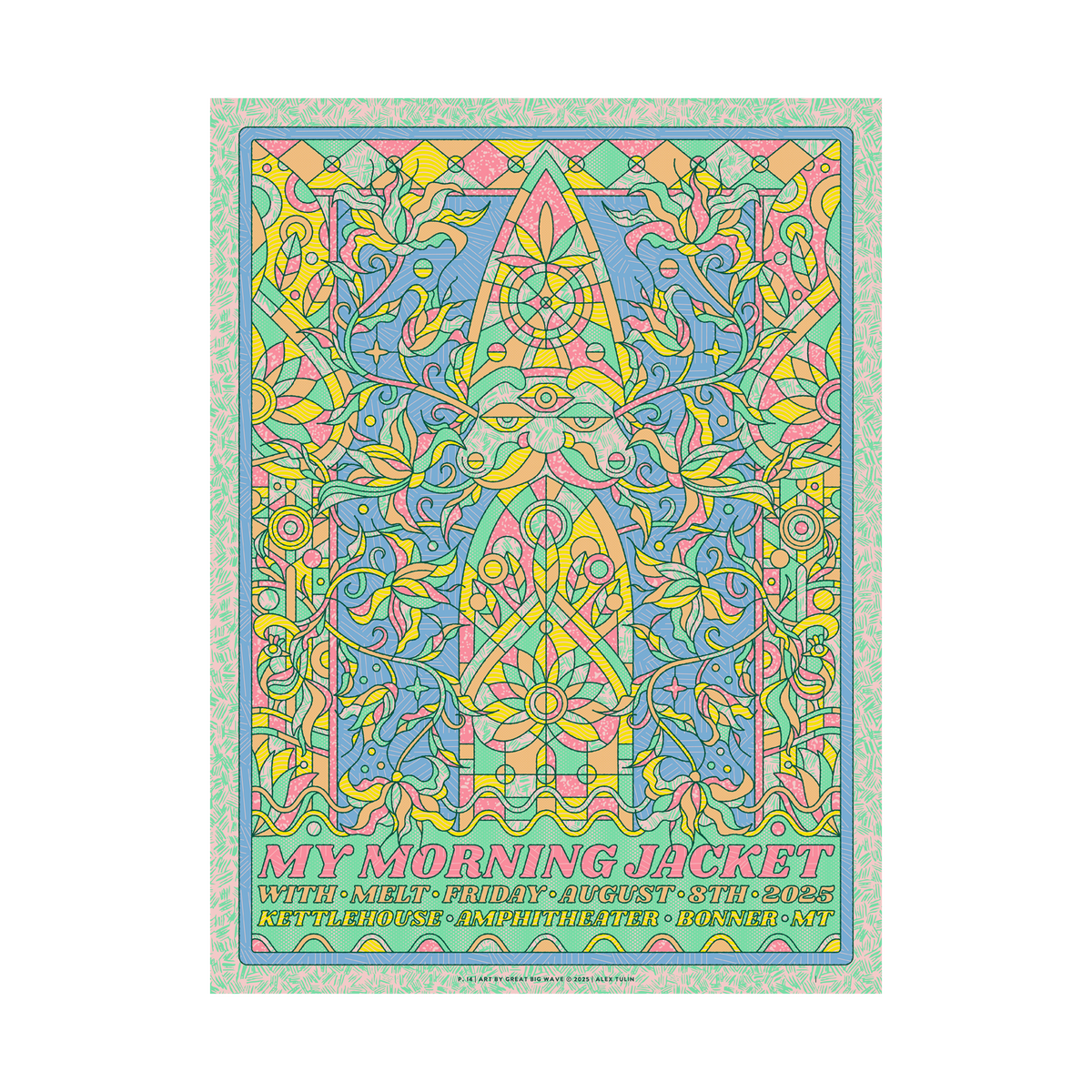 8/8/25 Bonner MT Show Poster by Alex Tulin – My Morning Jacket