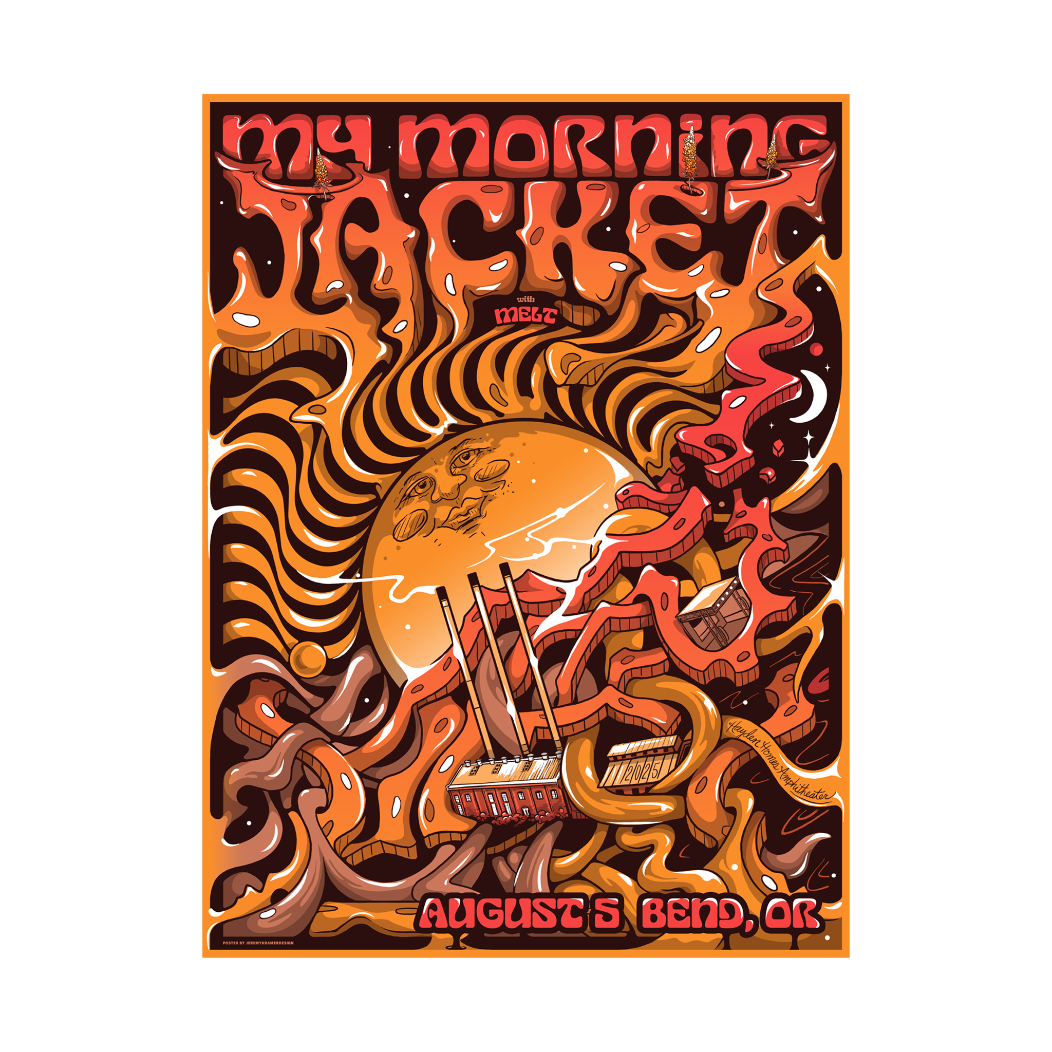 8/5/25 Bend OR Show Poster by Jeremy Kramer