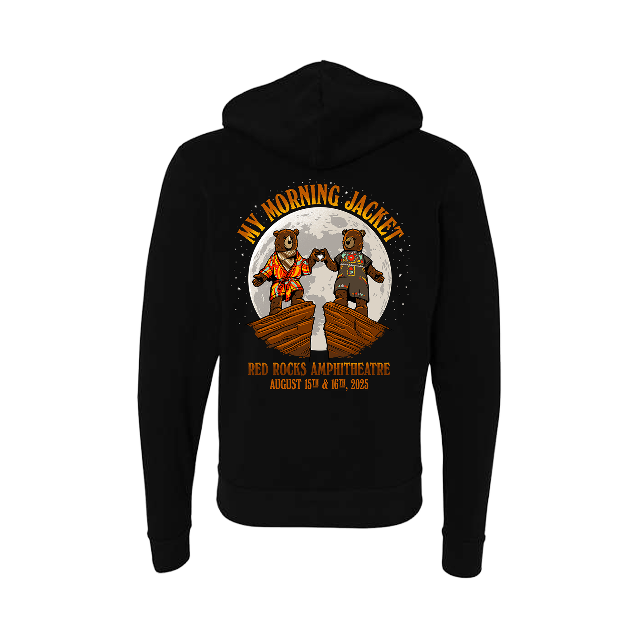 Red Rocks '25 Zip Up Hoodie - Black