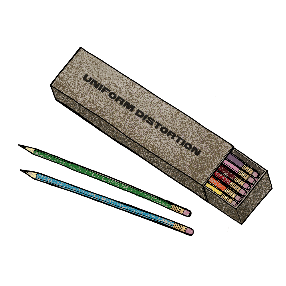 Distorted Pencil Jim James: Uniform Distortion Pencil Set – My Morning Jacket Official Merch